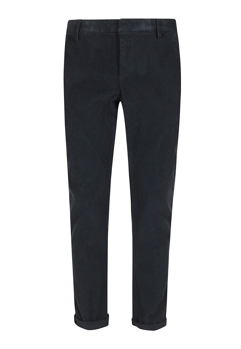 Dondup Low-Rise Slim Fit Trousers With Cuffed Hem