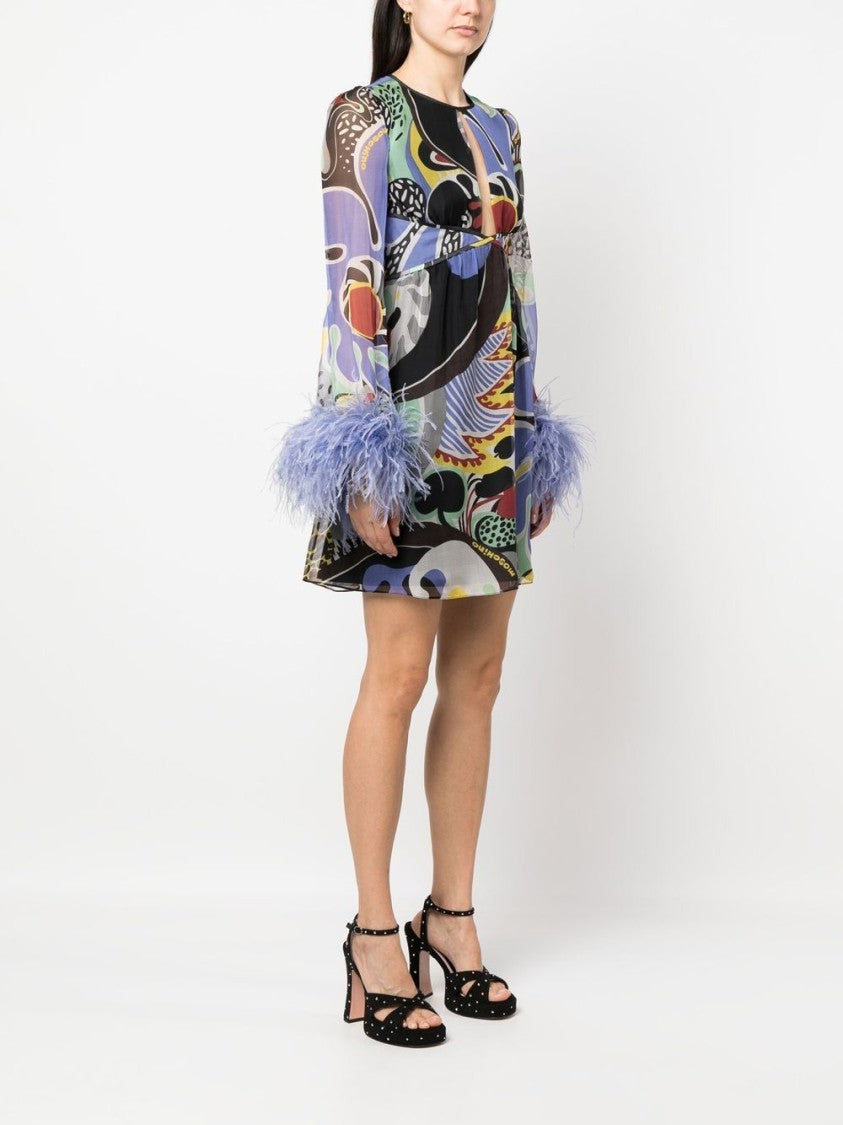 Moschino Psychedelic Print Mini Dress