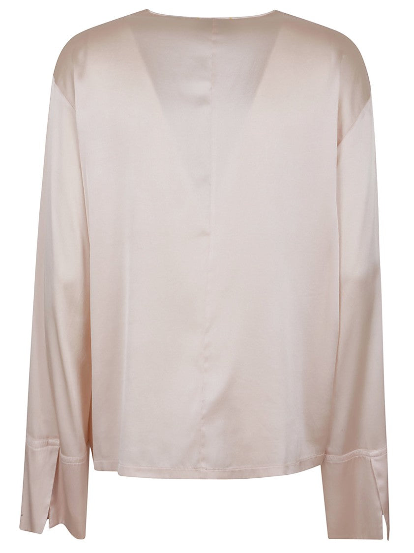 Forte Forte Silk Satin Long Sleeve Top
