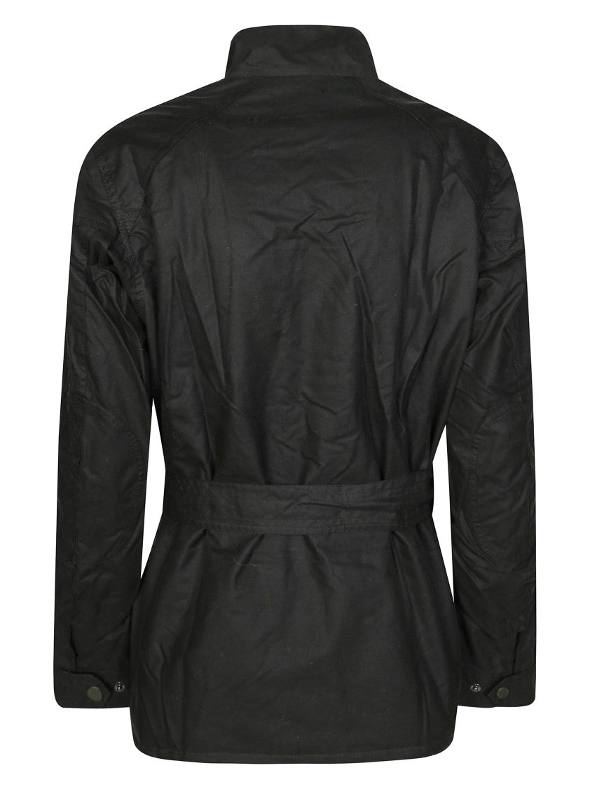 Barbour High-Collared Blackwell Jacket With Adjustable Belt