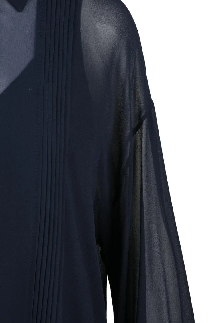 Max Mara Valdai Chiffon Blouse - Blue