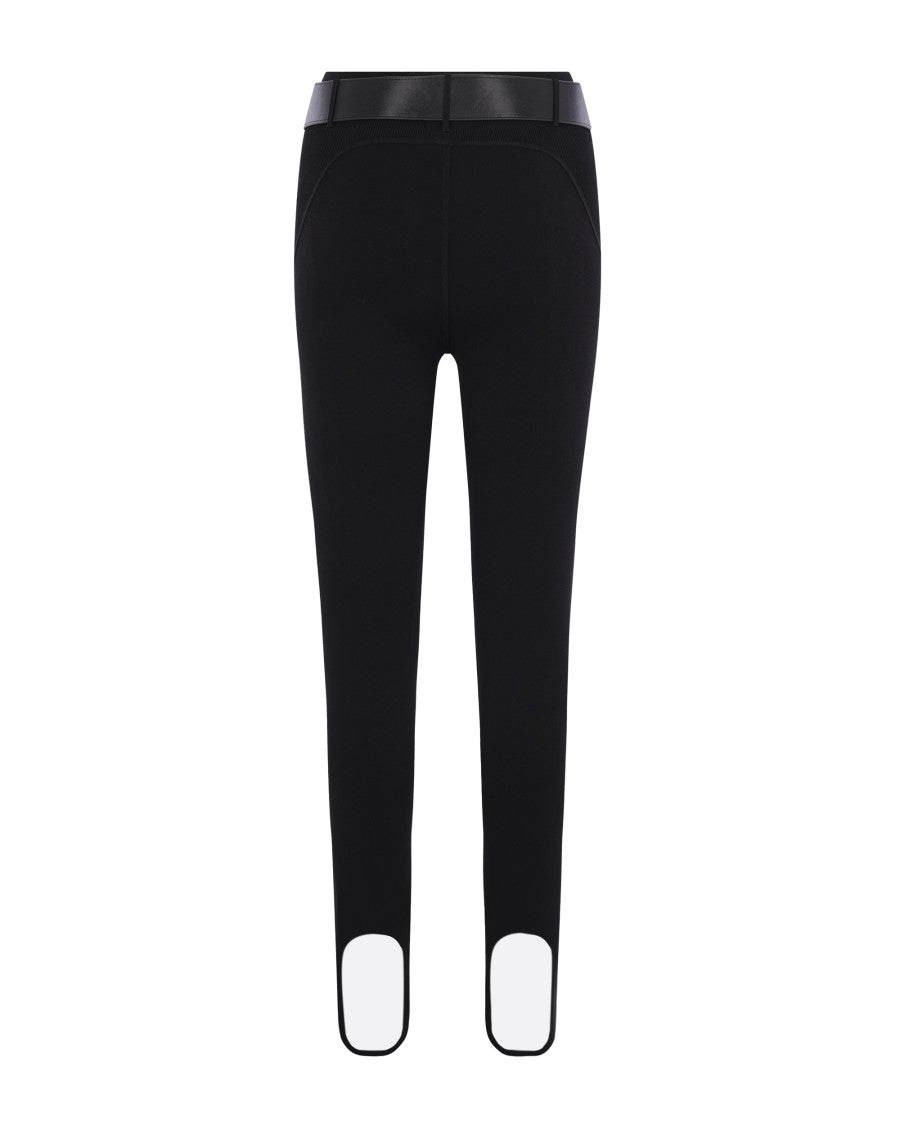 Self-Portrait Fitted High-Waisted Knit Leggings