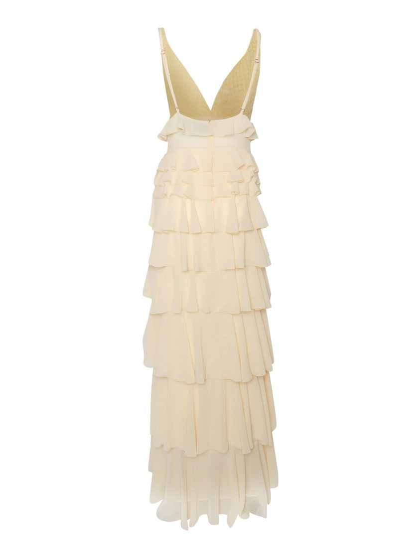 Elisabetta Franchi Deep V-Neck Evening Dress