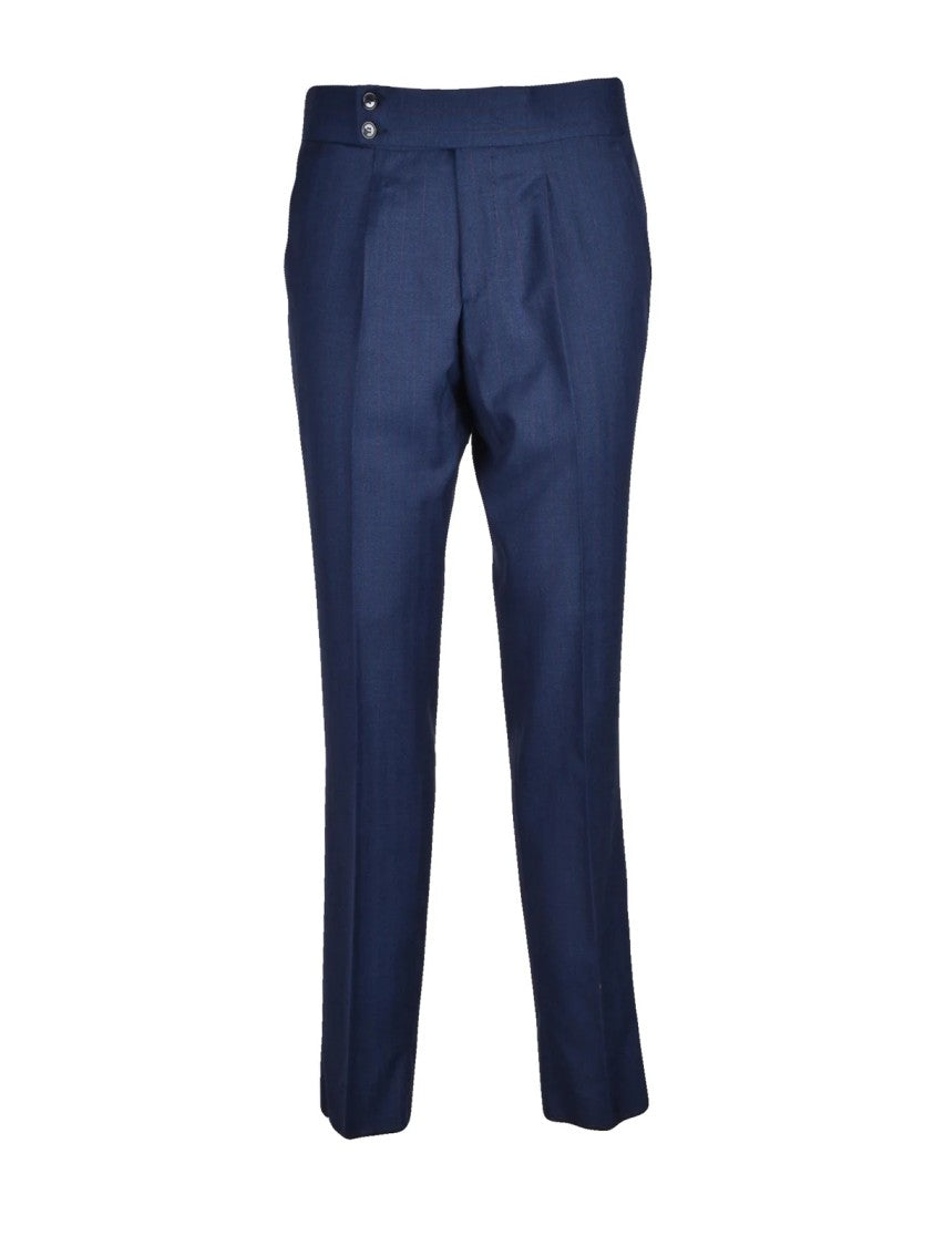 Summo Blue Virgin Wool Double-Breasted Formal Suit
