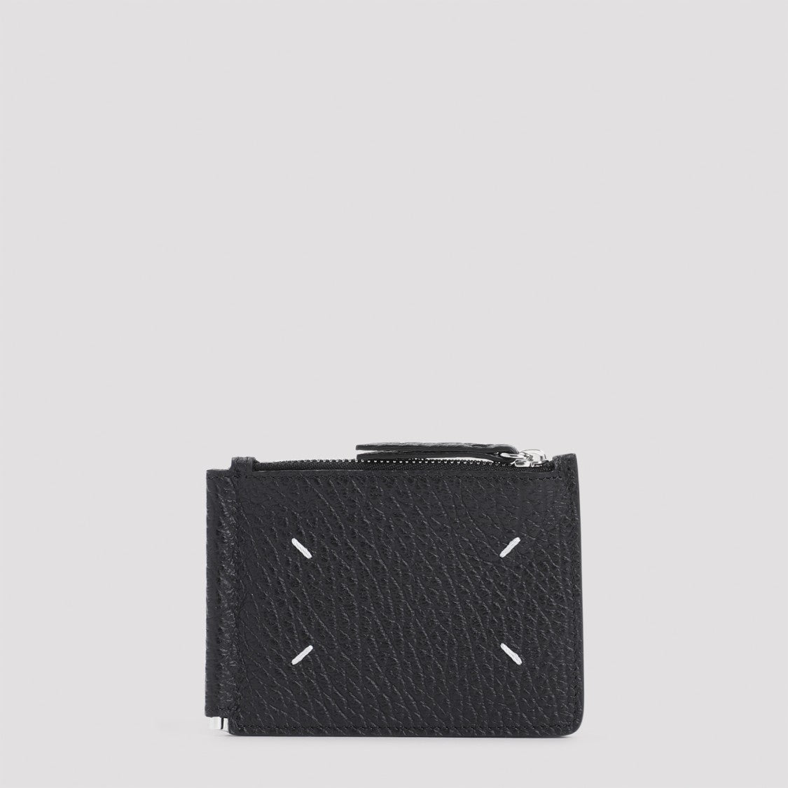 Maison Margiela Black Calf Leather Slim 2 Pincer Wallet