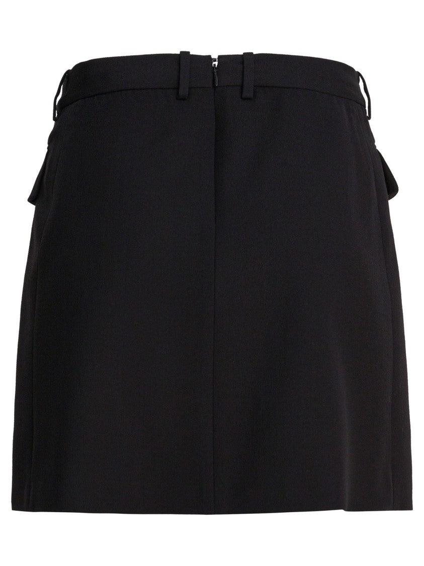 Balenciaga Viscose And Wool Twill Miniskirt