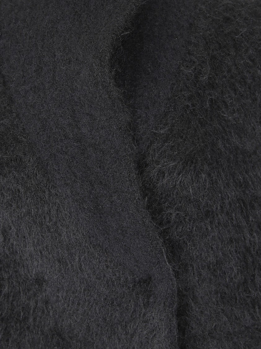 Boboutic Textured Knit Double-Breasted Jacket