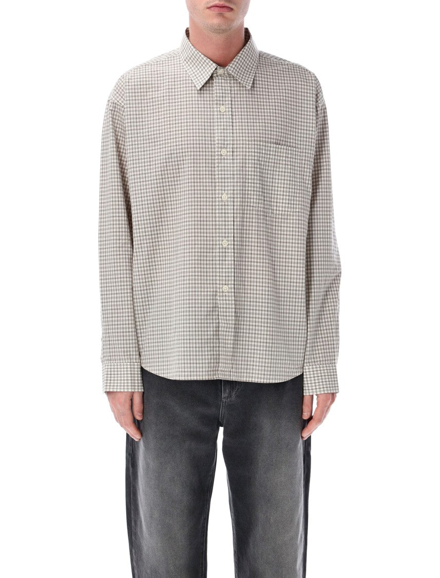 Mfpen Executive Relaxed Fit Checked Poplin Shirt