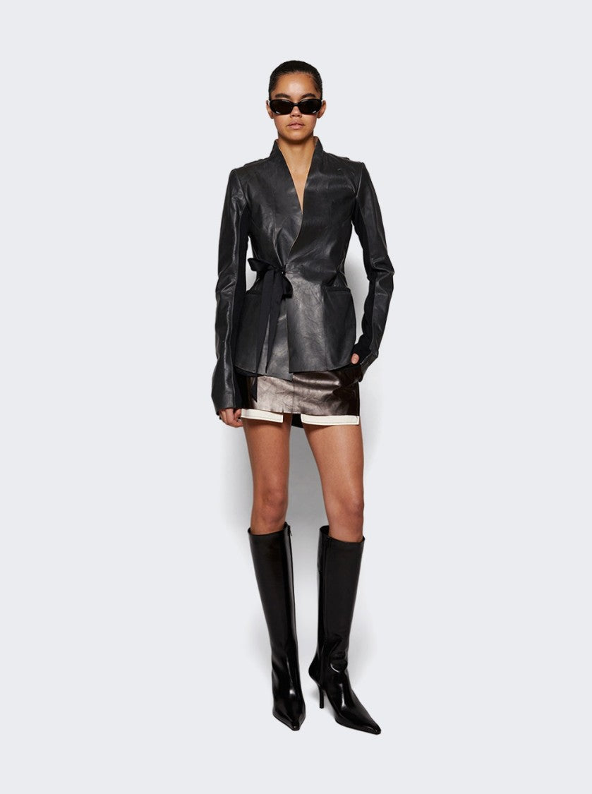 Rick Owens Fog Cutoff Mini Skirt Mahogany