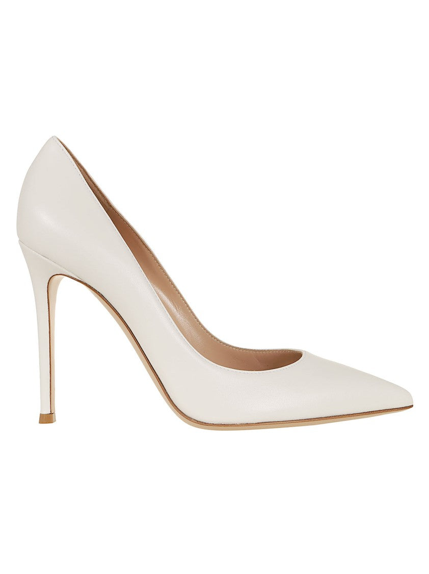 Gianvito Rossi Pointed Toe Leather Pumps With 105 Mm Stiletto Heel