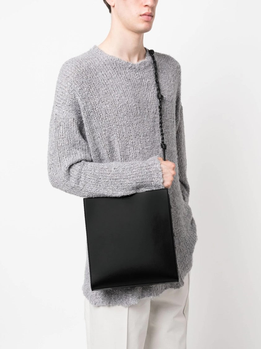 Jil Sander Black Tracolla Rectangular Leather Bag