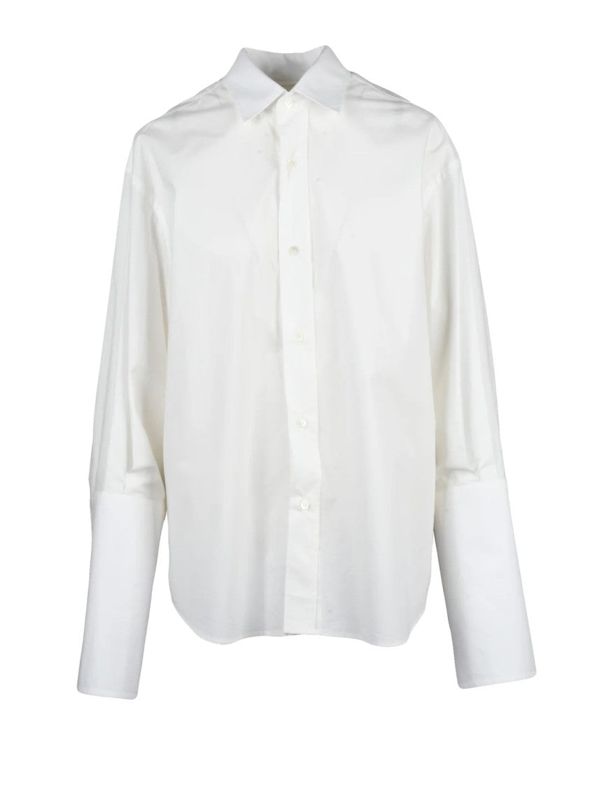 Mm6 By Maison Margiela White Oversized Cotton Shirt