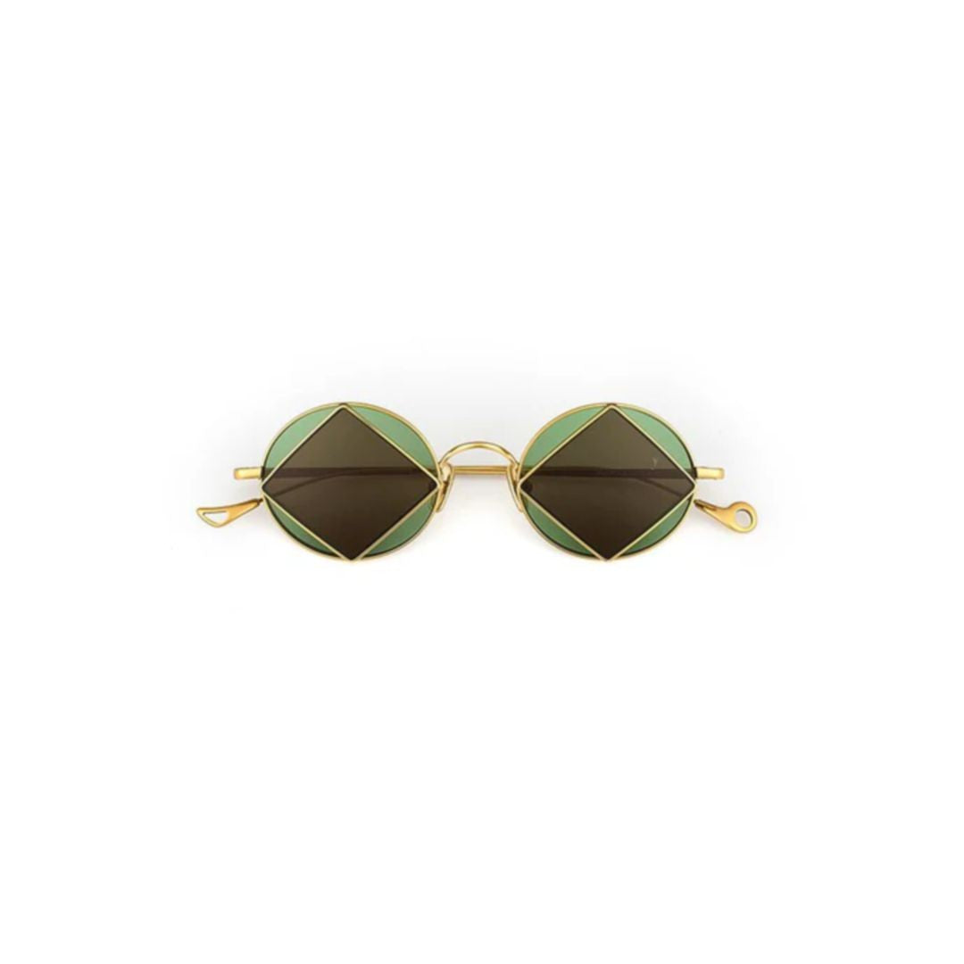 Eyepetizer Square C.4-8 Geometric Round Lenses With Black Diamond Accents