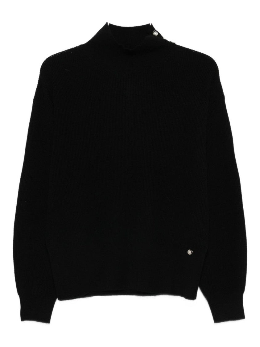 Liu Jo High Neck Ribbed Knit Sweater