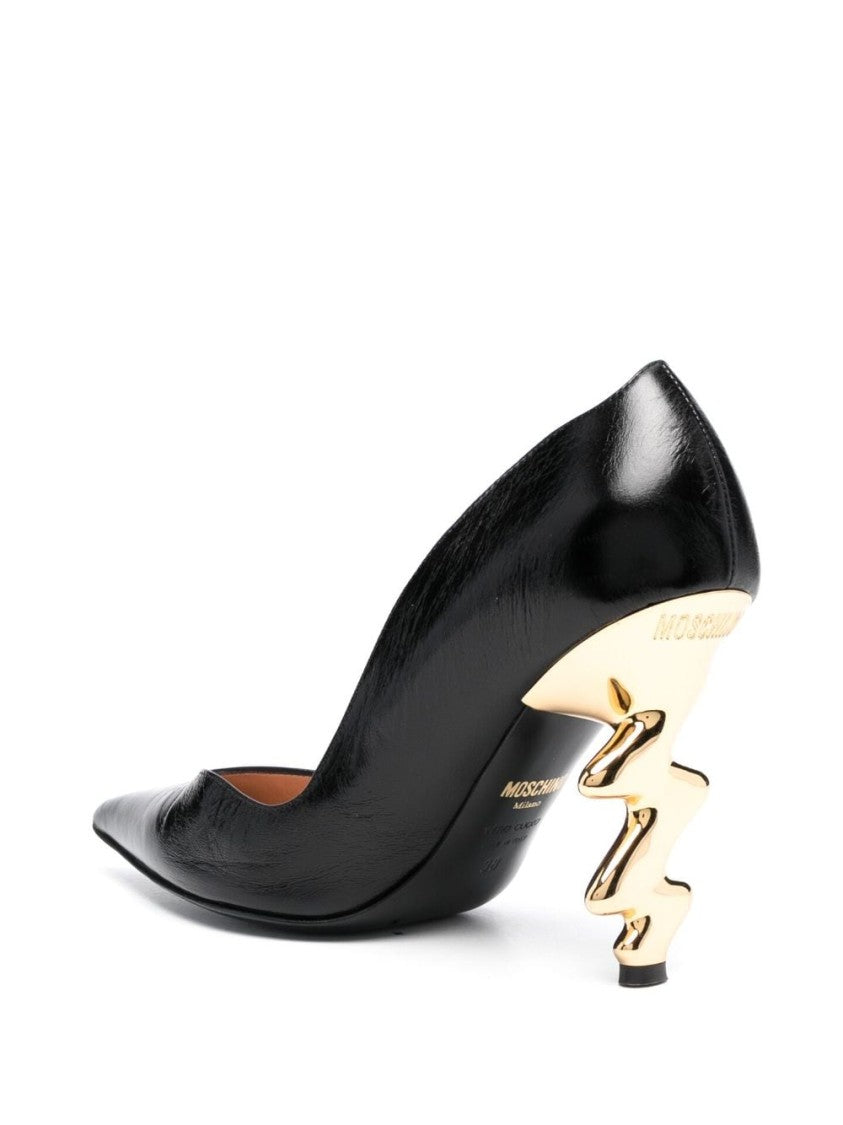 Moschino Pointed Toe Leather Pumps