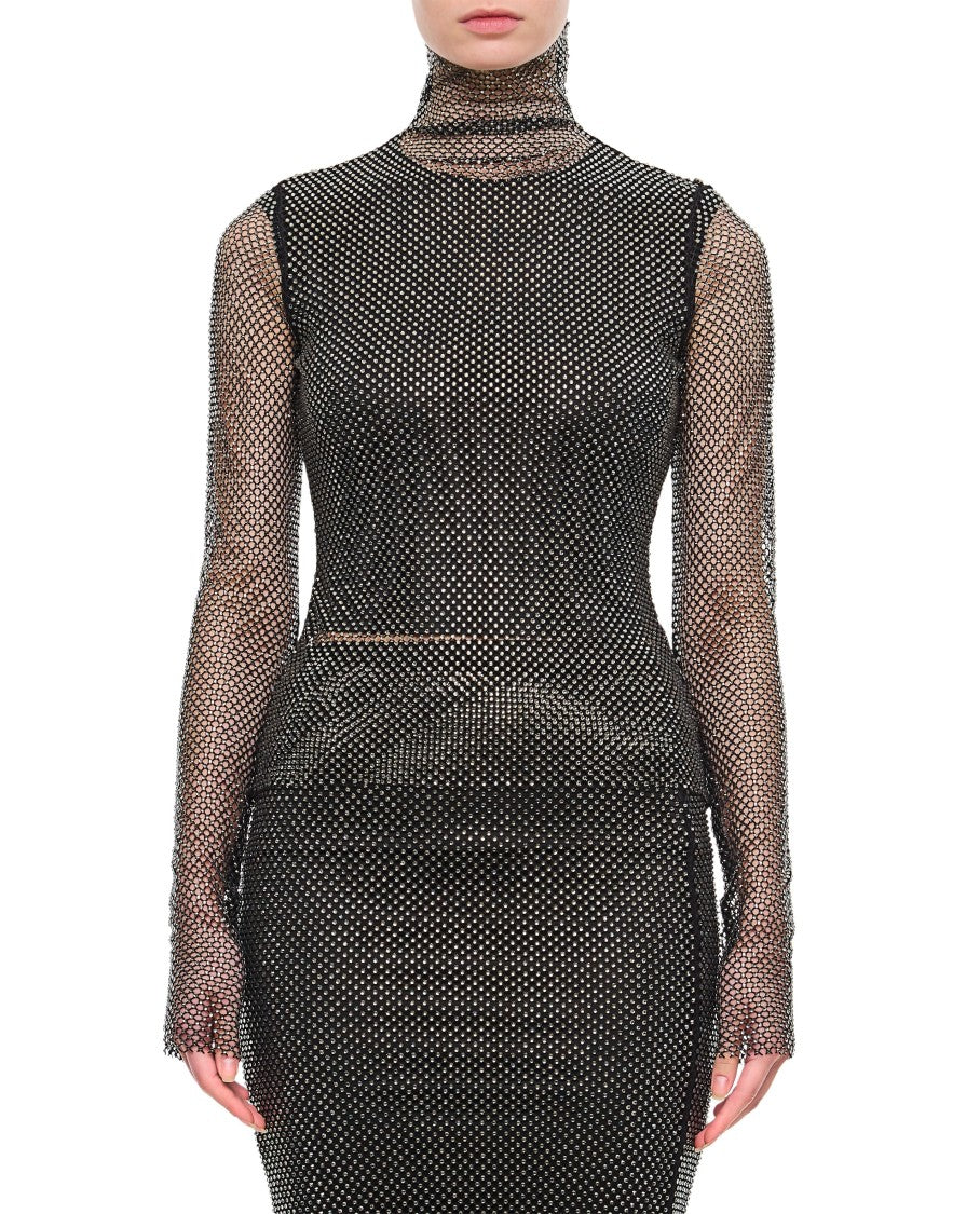 Sportmax Valdai Long Sleeve Crystal Top