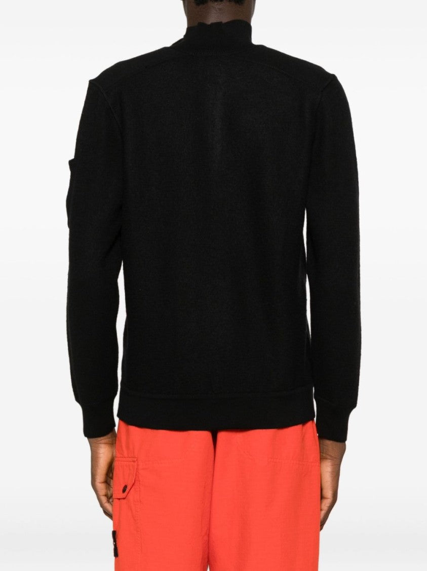 C.P. Company High Collar Pullover With Buttoned Placket