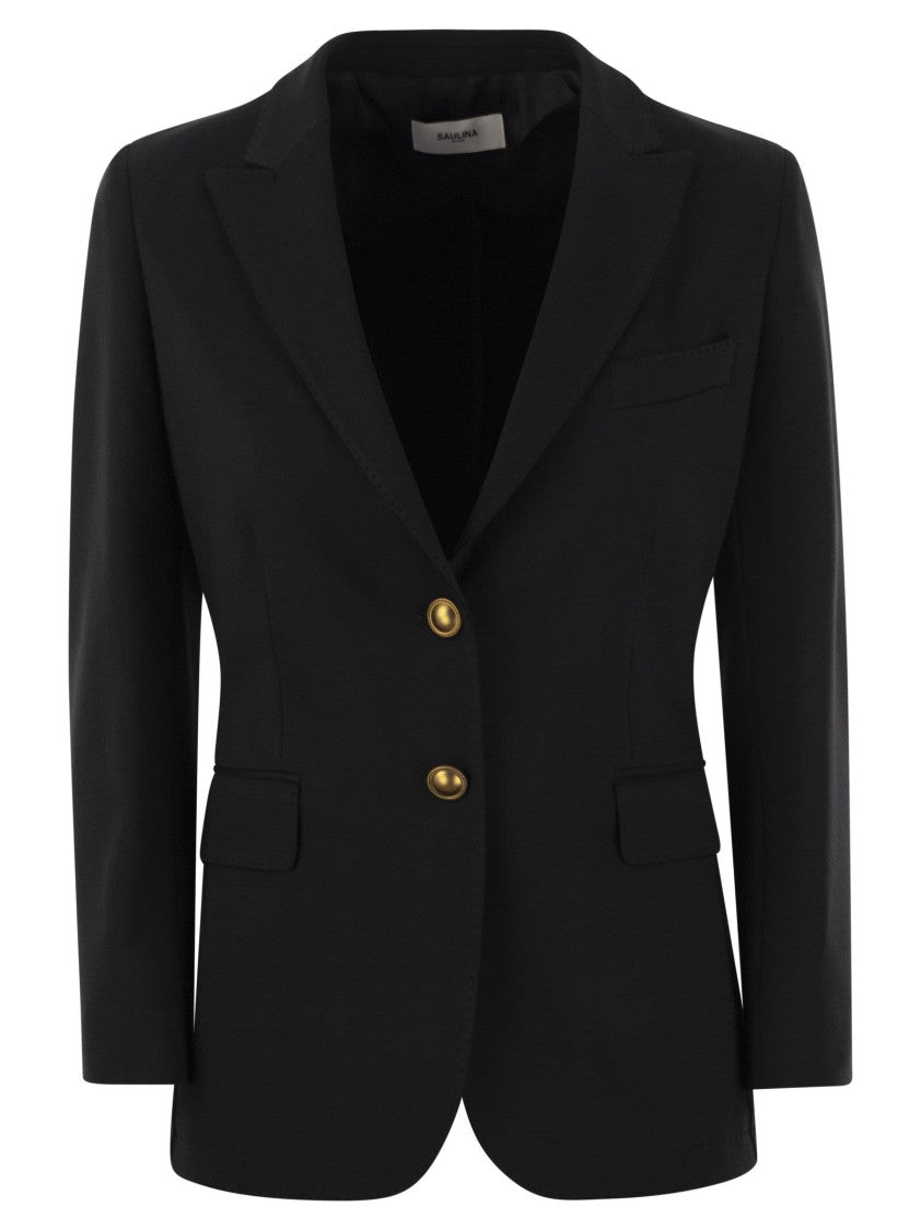 Saulina Angelica - Milano Stitch Two-Button Blazer