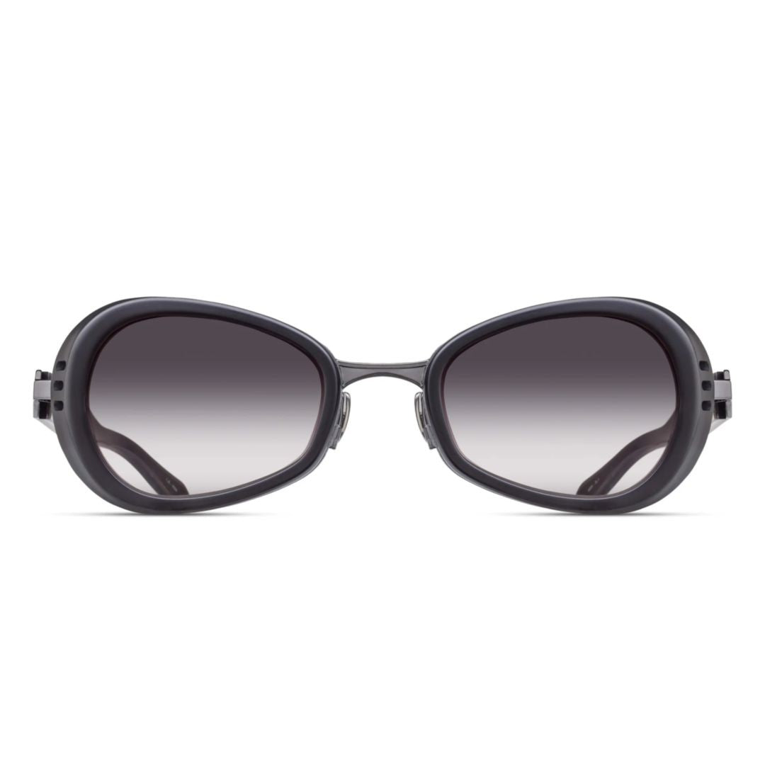 Matsuda 10611H Oval Gradient Tinted Sunglasses With Matte Finish