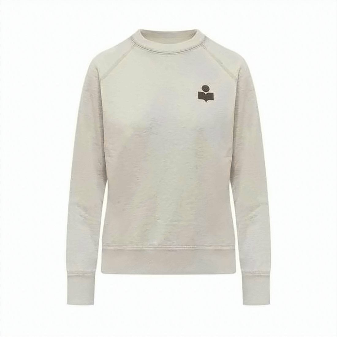 Isabel Marant Heathered Long-Sleeve Crewneck Sweatshirt With Raglan Sleeves