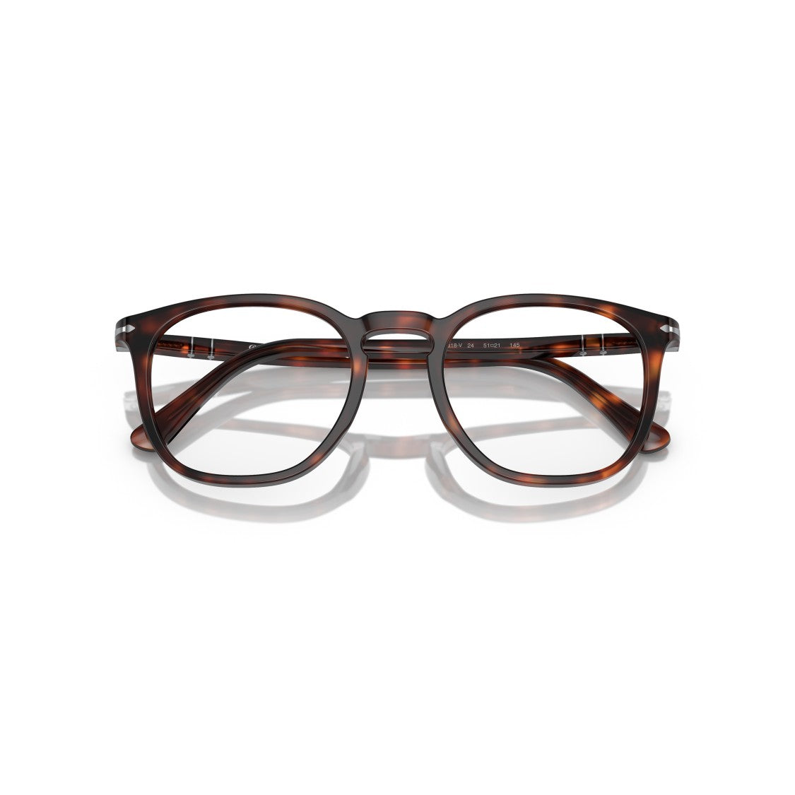 Persol 0Po3318v Tortoiseshell Acetate Eyeglasses With Keyhole Bridge