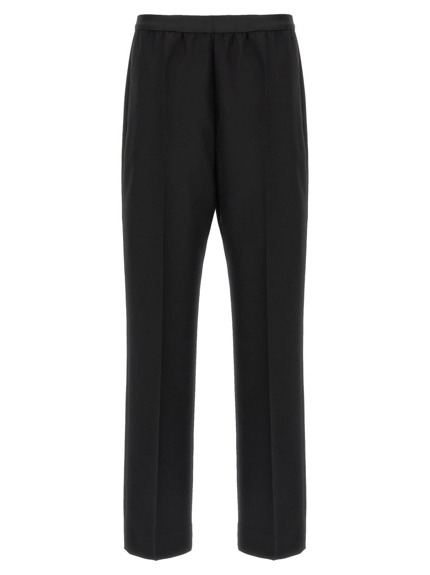Maison Margiela Straight Leg Virgin Wool Trousers With Elastic Waistband