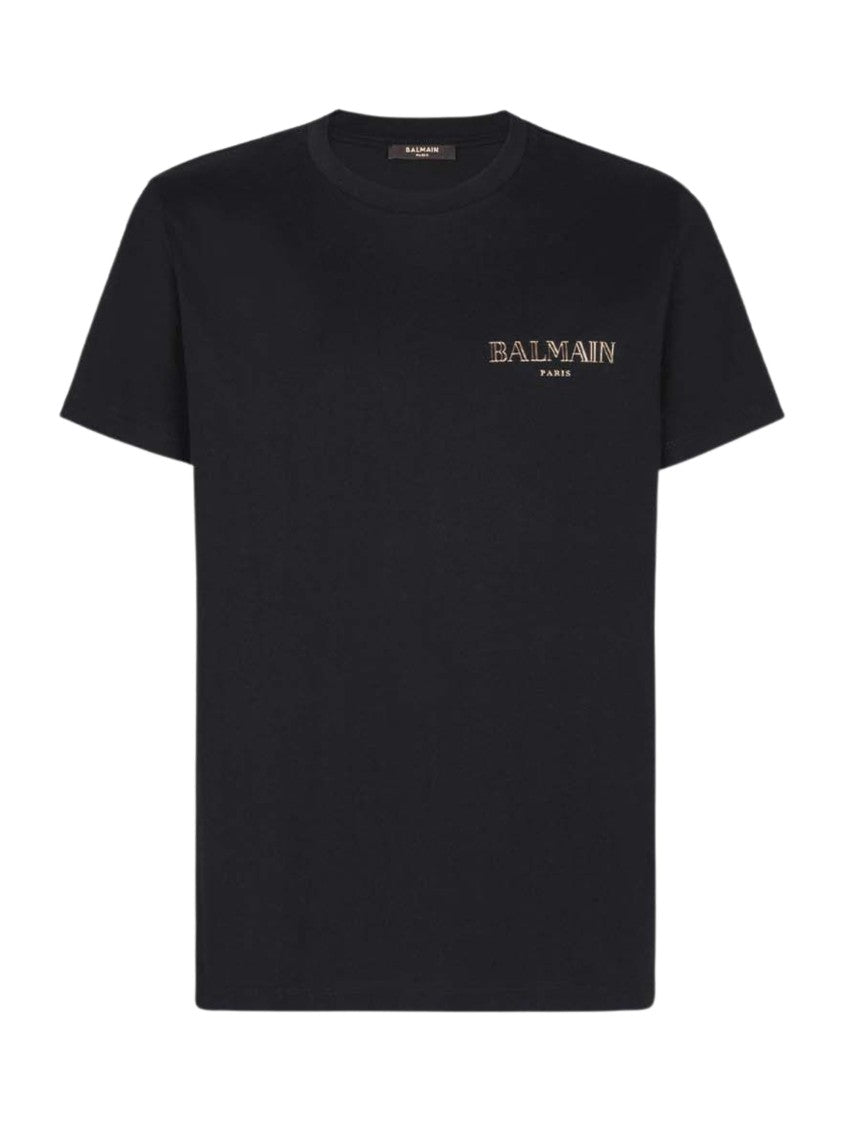 Balmain Black Cotton Classic Crewneck T-Shirt