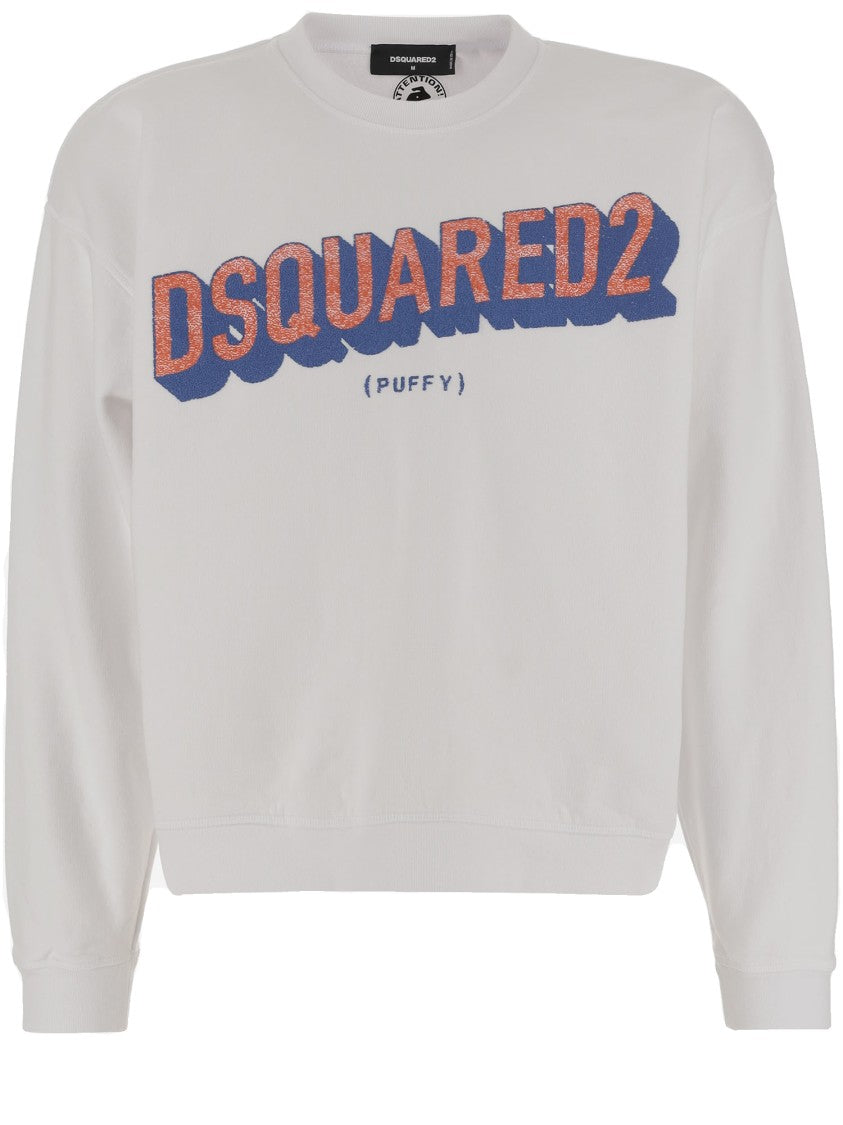 Dsquared2 Cotton Crew Neck Sweatshirt With Bold Front Logo