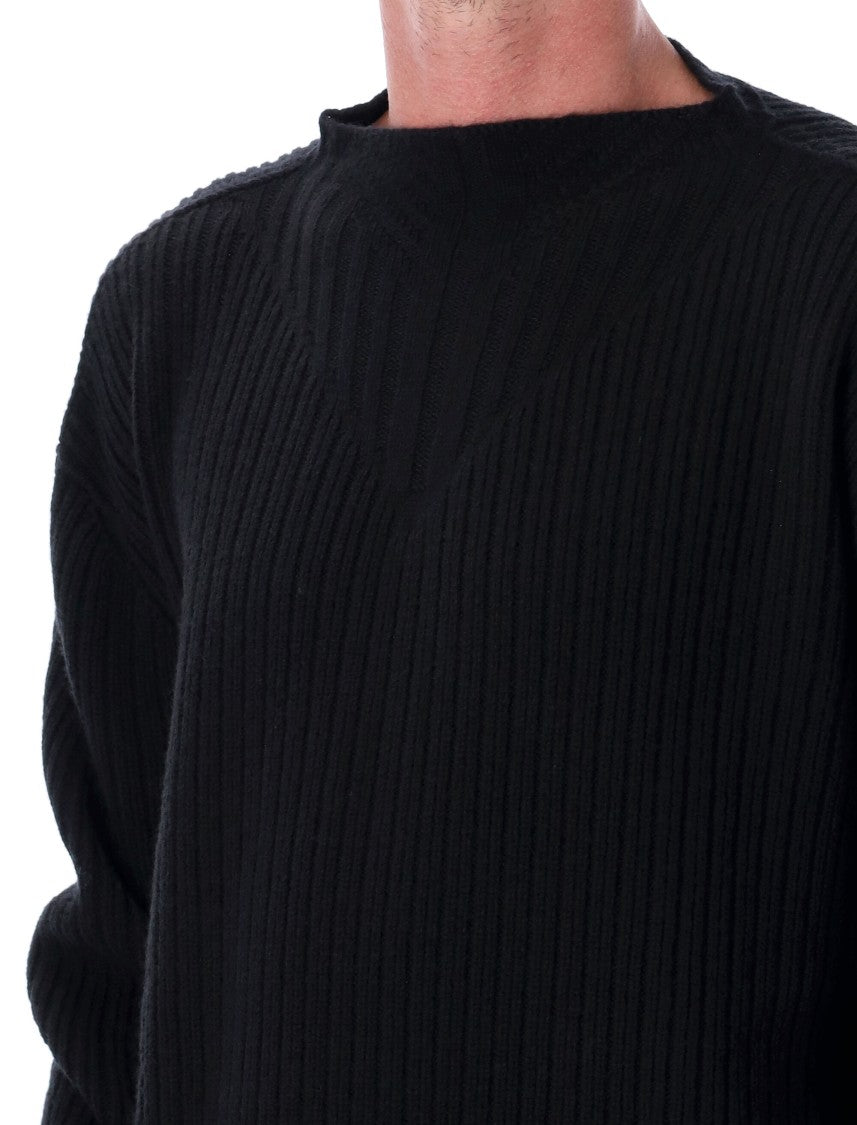 Rick Owens Fisherman Round Neck Wool Sweater