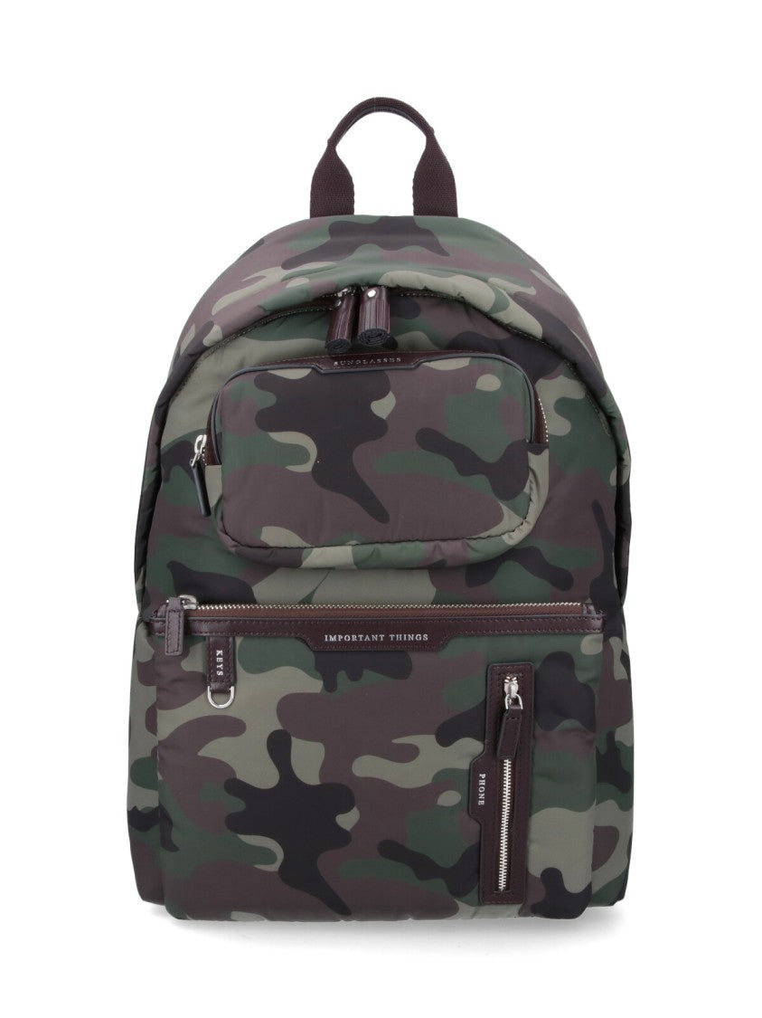 Anya Hindmarch Camouflage Multi Pocket Backpack – Multicolor