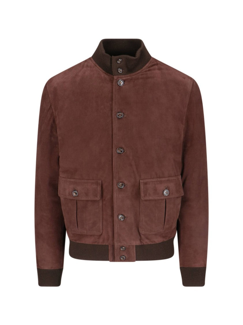 Valstar "Valstarino" Suede Bomber Jacket – Brown