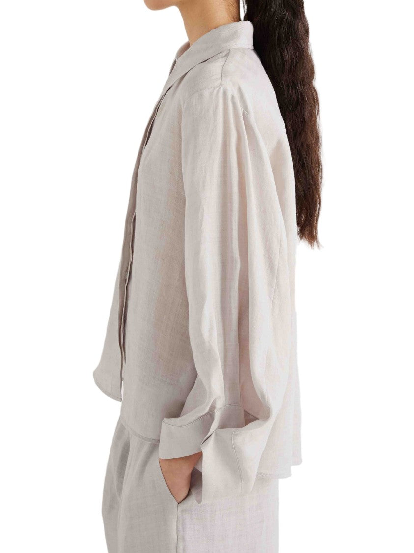 Meimeij Loose-Fitting Textured Fabric Shirt