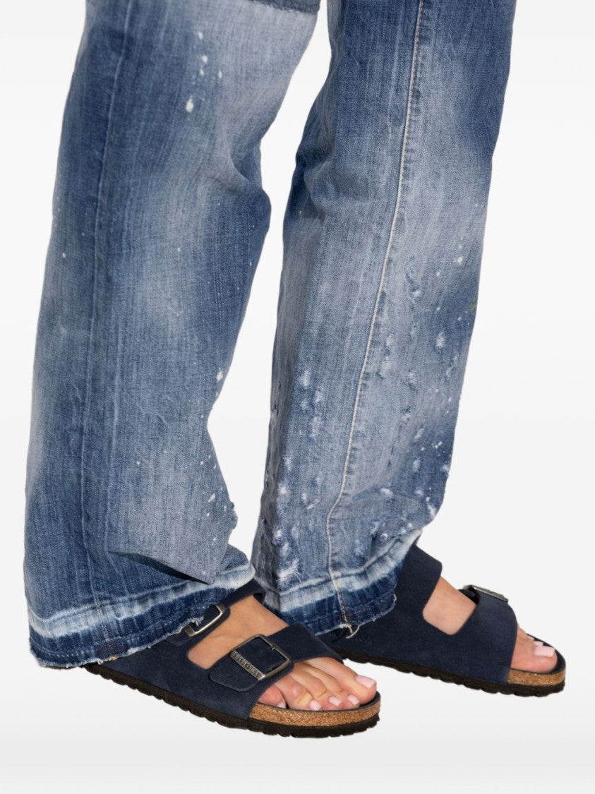 Birkenstock Navy Blue Arizona Strap Slides
