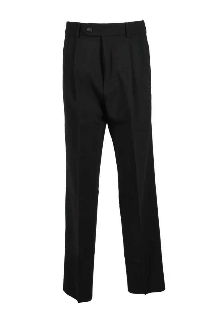 Sportmax Virgin Wool Stretch Trousers - Black