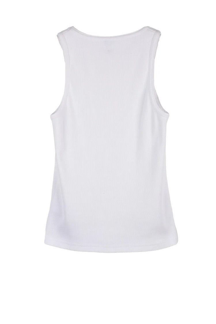 Bottega Veneta Cotton Stretch Tank - White