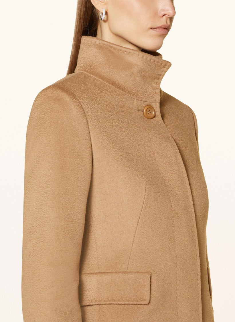 Max Mara Classic Tailored Virgin Wool Camel Coat