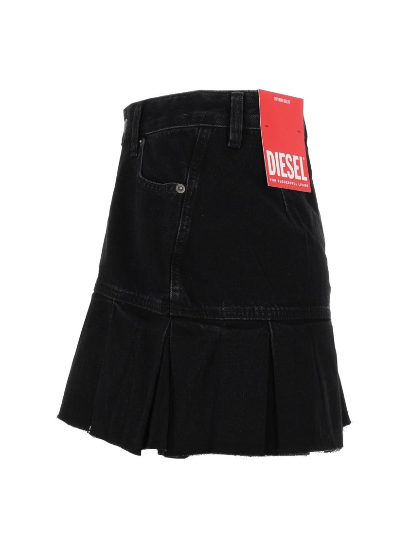 Diesel Black De-Reen Denim Mini Skirt