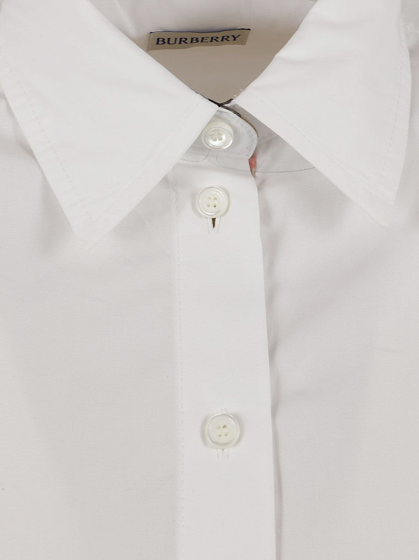 Burberry White Shirt With Pointed Collar