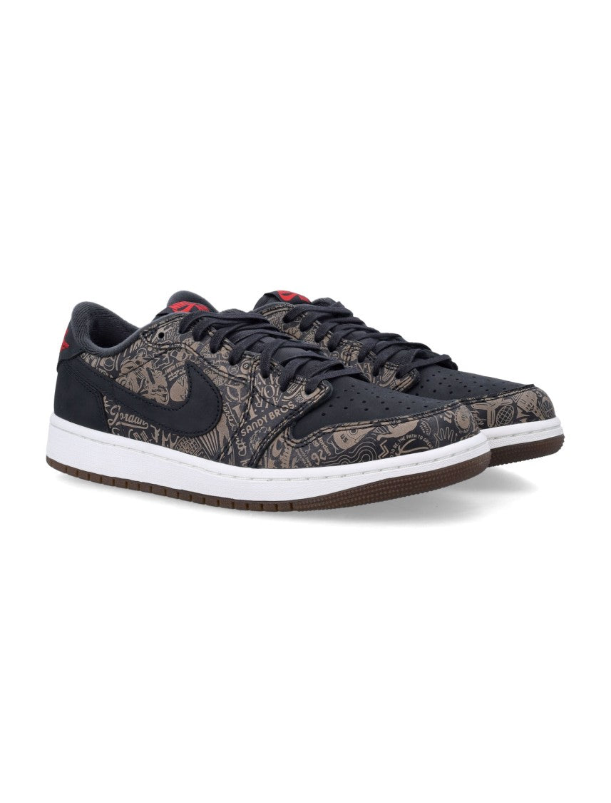 Nike Black Air Jordan 1 Low Og Laser Leather Sneakers