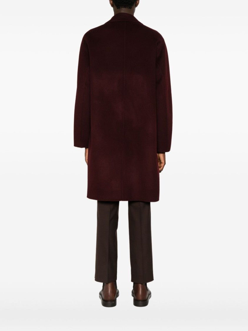 Amaranto Violet Straight-Fit Amaranto Coat