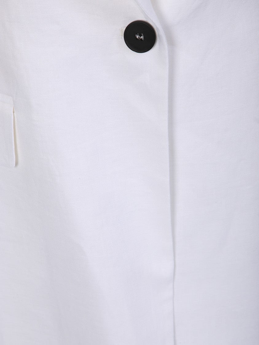 Blanca Vita White Single-Breasted Jacket