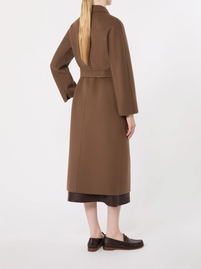 Max Mara Brown Esturia Belted Mid-Calf Coat