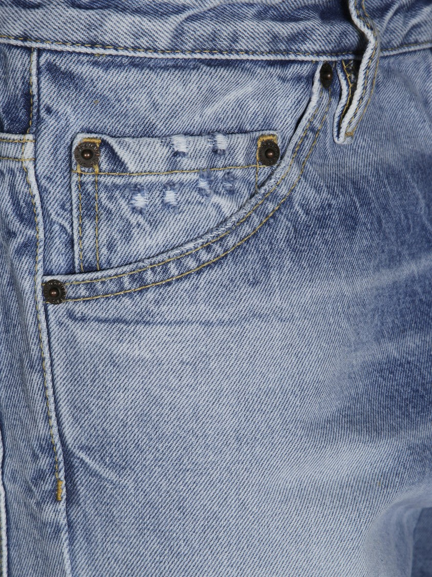Dsquared2 Light Blue Five-Pocket Jeans With Distressing