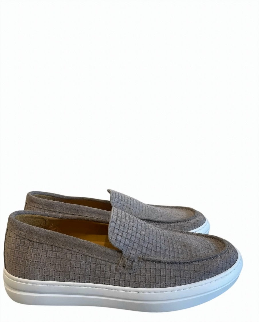Marechiaro 1962 Beige Suede Braided Pattern Loafers