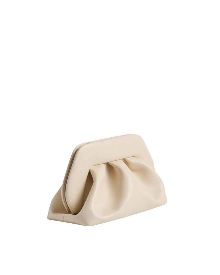 Themoirè Butter Cream Bios Medium Vegan Leather Shoulder Bag