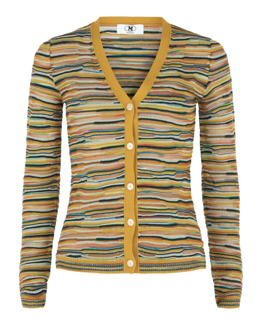 M Missoni Fitted Striped Cardigan