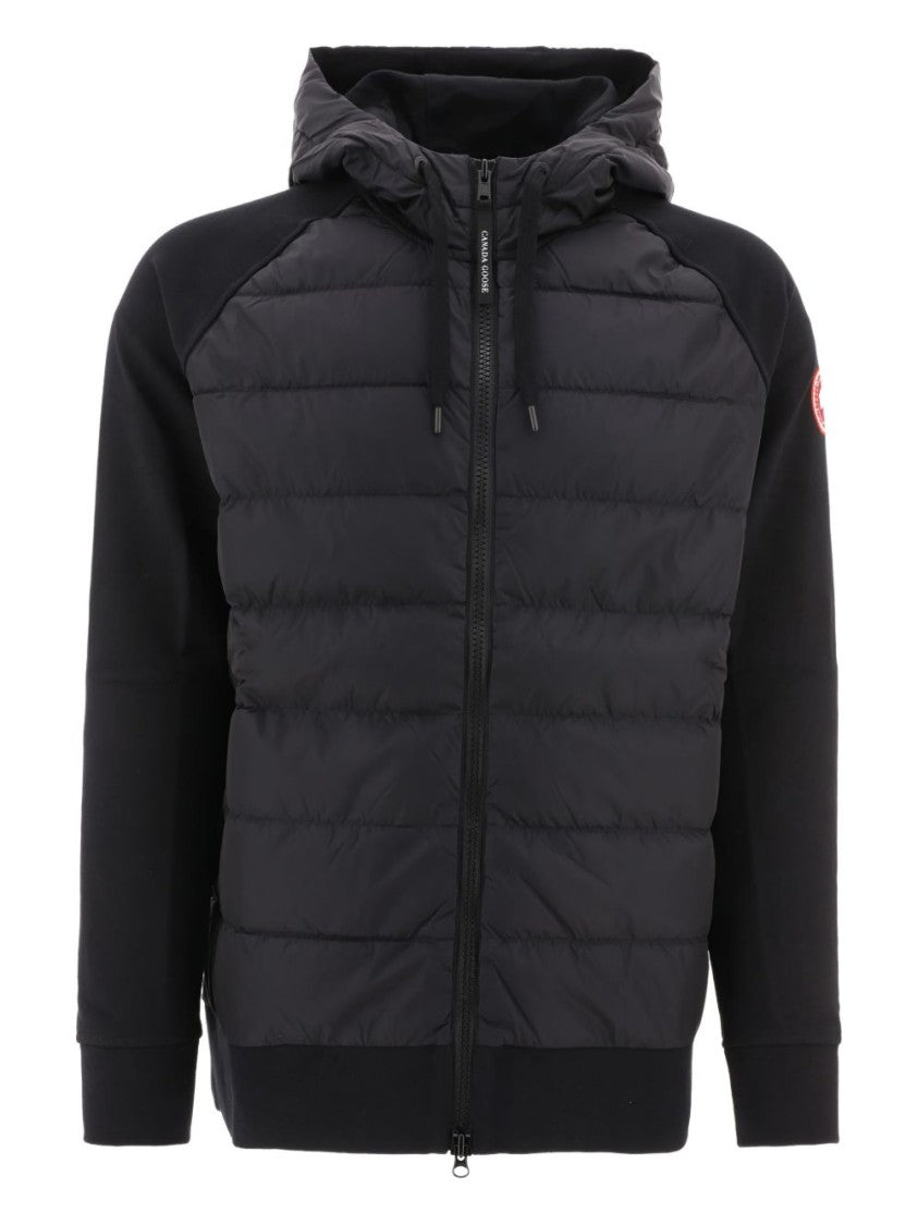 Canada Goose Hybrid Black Sweater With Quilted Front