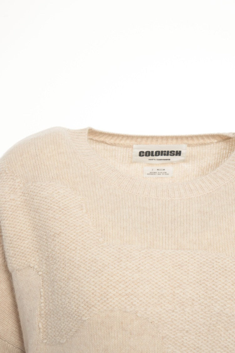Crush Cashmere Sweater With Textured Knit And Relaxed Fit