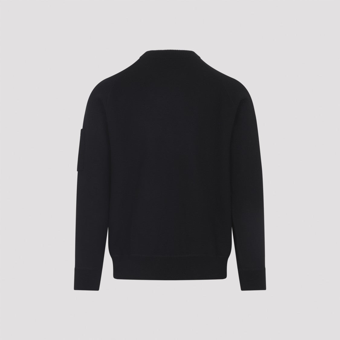 C.P. Company Black Wool-Cotton Blend Sweater With Round Lens Detail