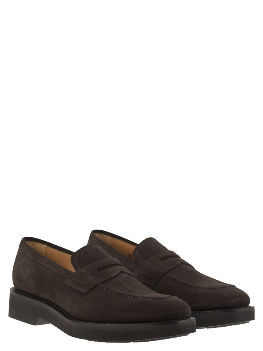 Church's Suede Calfskin Moccasin With Tapered Silhouette